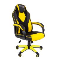 Кресло игровое Chairman GAME 17 экопремиум черный/желтый
