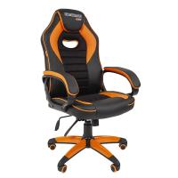 Кресло игровое Chairman GAME 16 экопремиум черный/оранжевый