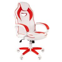 Кресло игровое Chairman GAME 16 экопремиум белый/красный