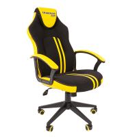 Кресло игровое Chairman GAME 26 экопремиум черный/желтый