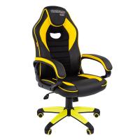 Кресло игровое Chairman GAME 16 экопремиум черный/желтый