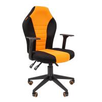 Кресло игровое Chairman GAME 8 ткань черный/оранжевый