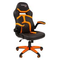 Кресло игровое Chairman GAME 18 экопремиум черный/оранжевый